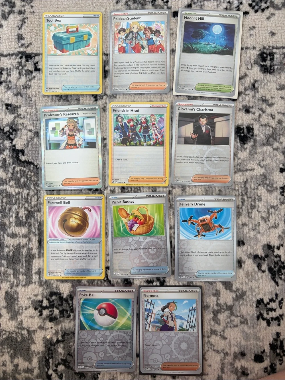 Pokémon Reverse Holo & Holo Trainer Lot 11 Unique Cards | ✨5/$25✨